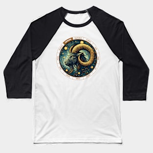 ZODIAC Capricorn - Astrological CAPRICORN - CAPRICORN - ZODIAC sign - Van Gogh style - 4 Baseball T-Shirt